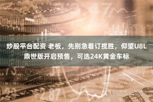 炒股平台配资 老板，先别急着订揽胜，仰望U8L鼎世版开启预售，可选24K黄金车标